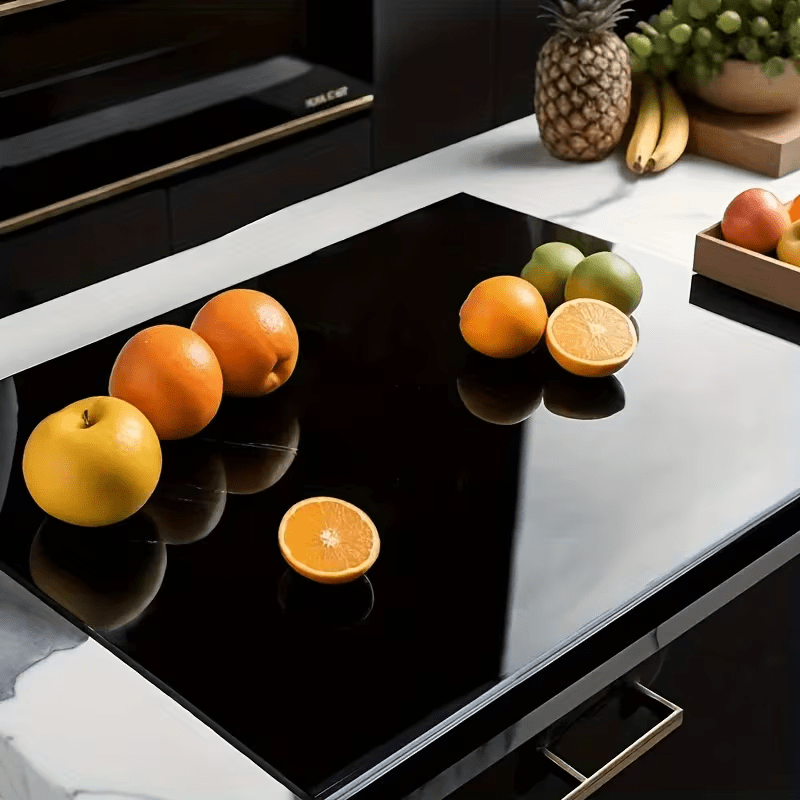 1pc Large Black High-Tenacity Cutting Board, Chopping Board, six non-slip pads, Prevents slipping caused by chopping or water stains for enhanced stability. Kitchen Home Restaurant, Countertop Protection Cutting Board, Fruit Cutting Board, Kitchen Utensil