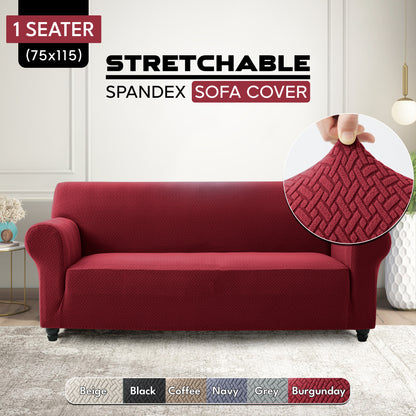 1pc Stretchable Spandex Elastic Sofa Cover – 1, 2, 3 Seater Polyester Spandex Furniture Protector, Anti-Slip Grip & Pet-Friendly, Machine Washable, Perfect for Living Room & Home Decoration