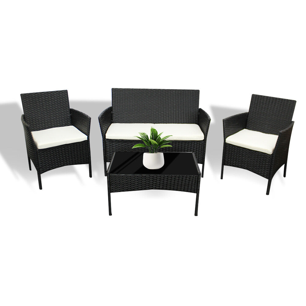 Garden Furniture Sofa Chairs Table Set Rattan Conservatory Outdoor Patio Seat Cushion With Single Armchairs With Coffee Table 6210-B Sofa