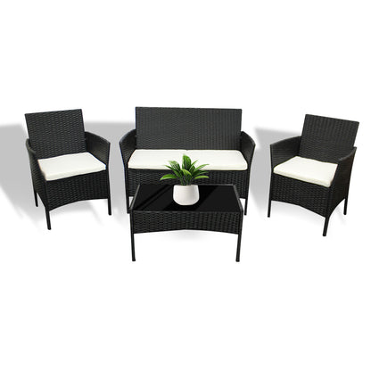 Garden Furniture Sofa Chairs Table Set Rattan Conservatory Outdoor Patio Seat Cushion With Single Armchairs With Coffee Table 6210-B Sofa