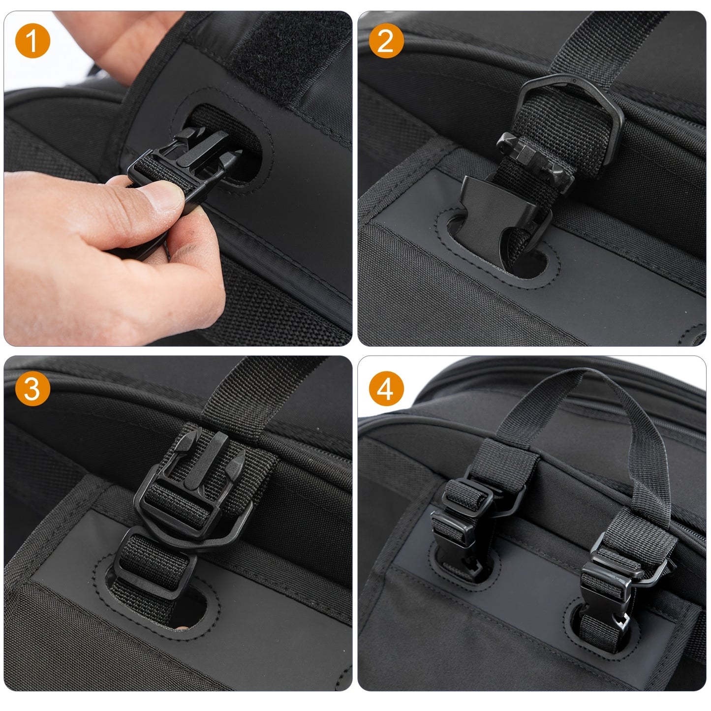 Motorcycle Saddle Bag 36-58L Universal Motorcycle Panniers Side Bags Luggage Cover Expandable Capacity