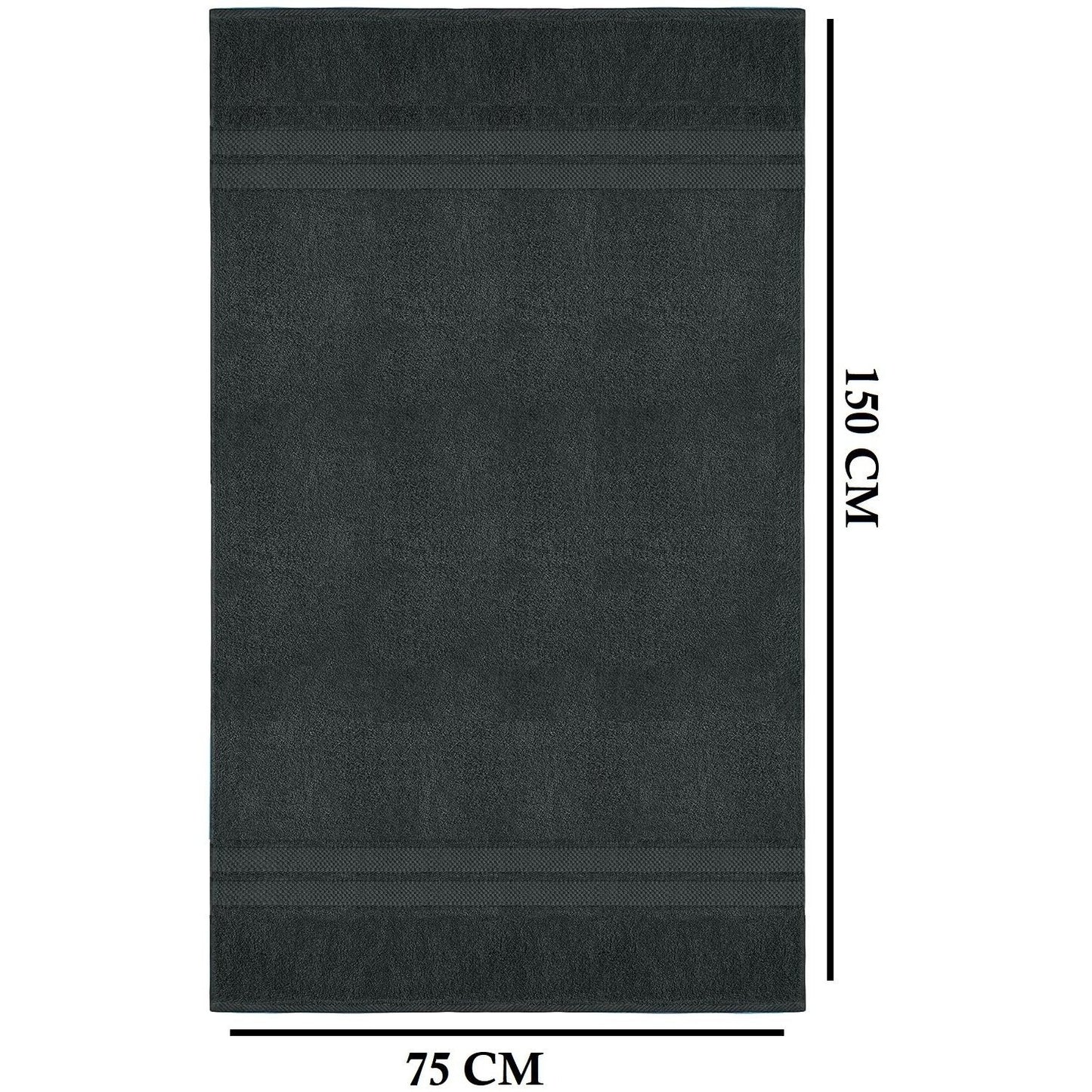 4 X Large Jumbo Bath Towels 100% Egyptian Cotton -75 x 150 cm- Soft Quick Dry Hotel Spa Big Bathroom Towels Set