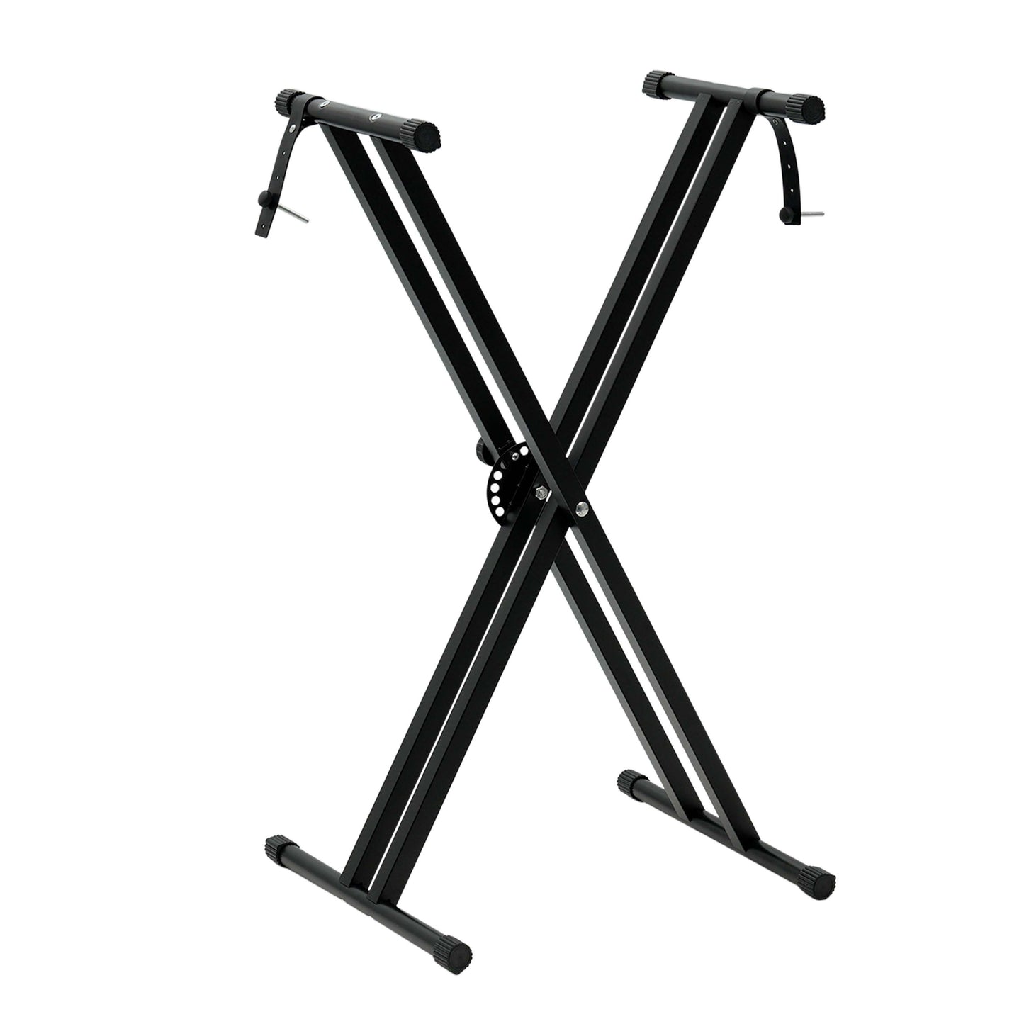 X-Frame Keyboard Stand - Height Adjustable Single/Double Braced for Keyboards, Synthesisers and Digital Pianos - Black