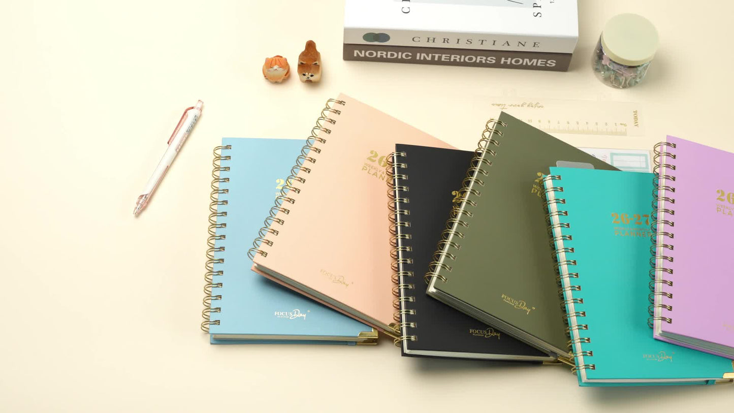 Academic Diary 2026-2027 Week to View, July 2026 - June 2027, A5 Weekly & Monthly Planner with Monthly Tabs, Ruler, 4 Planning Sticker, Teacher Planner for Work, Study Management, 16.5 X 21.4cm, Back to School
