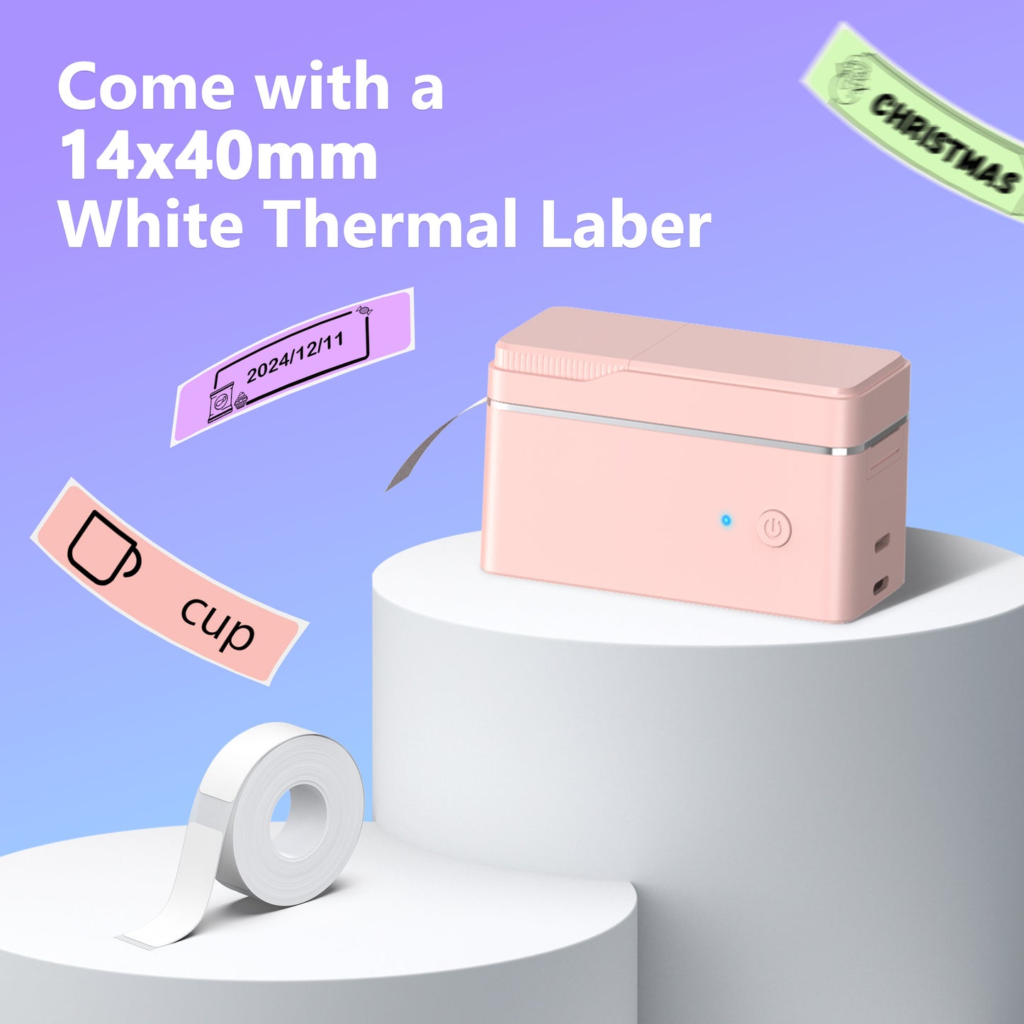 Mini Label Maker with Tape, P31S Portable Thermal Printer, Sticker Making Label Maker with Multiple Templates, Wireless Connectivity&Durable, For Organizing Storage Devices, Office, Home