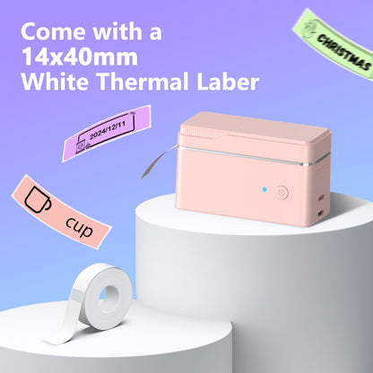 Mini Label Maker with Tape, P31S Portable Thermal Printer, Sticker Making Label Maker with Multiple Templates, Wireless Connectivity&Durable, For Organizing Storage Devices, Office, Home