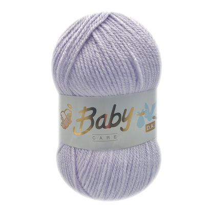 Woolcraft - Baby Care Double Knitting Yarn - 2 or 5 Pack of 100g Balls of 100% Acrylic Yarn - 13 Colours Available - Aqua, Beige, Baby Blue, Oyster, Denim, Lilac, Mint, Peach, Baby Pink, Rouge, Silver, White or Lemon - Perfect for Knitting or Crochet