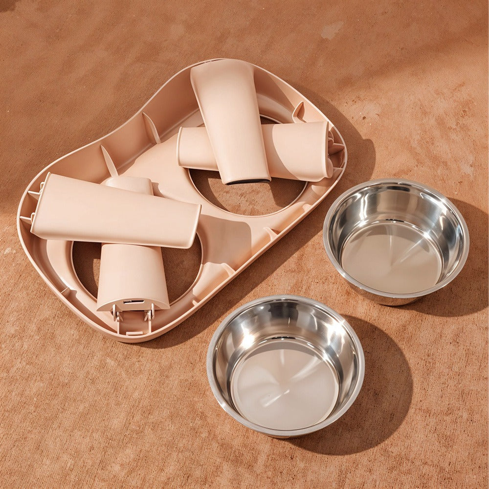 Raised Dog Feeding Station with 2 Stainless Steel Bowls – Adjustable Height Elevated Dog Bowl Stand, Non-Slip Base, Ideal for Large Dogs & Joint Support