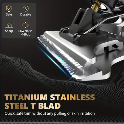 1/2pcs - Professional Cordless Men's Electric Shaver, Hair Clipper, Beard Trimmer, Set - USB Rechargeable, Precision Cutting, Durable Lithium Battery, Hair/beard Trimmer Set with Accessory Limit Comb, Suitable for All Styling Needs