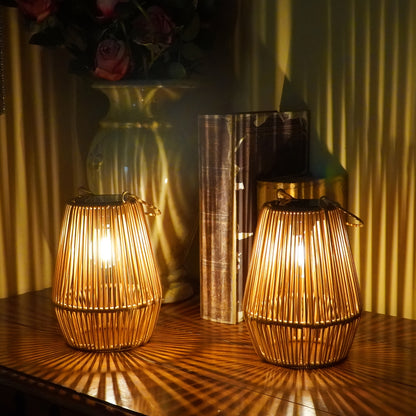Solar Lantern, Outdoor Solar Woven Lantern Hanging Decoration, Persian Mia Style, Suitable for Garden, Patio, Deck, Porch, Trees, Lawn, Pathway Decoration, 1/2/4pcs