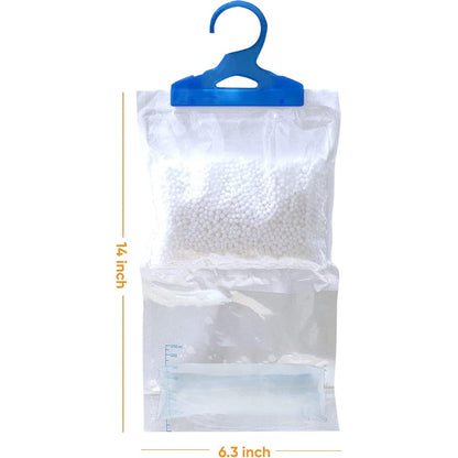 Wardrobe Hanging Moisture Absorber Bags – 5-Pack / 10-Pack (210 g Each) – Closet, Cupboard & Laundry Freshness, Reduces Humidity, No Power or Maintenance Needed