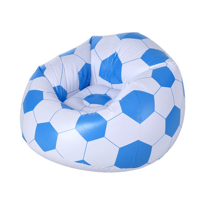 Multicoloured Spherical Outdoor Inflatable Sofa in PVC Material. Lightweight and Portable Home Sofa with Manual Air Pump. Suitable for Living Rooms, Patios, Camping, and Gardens.