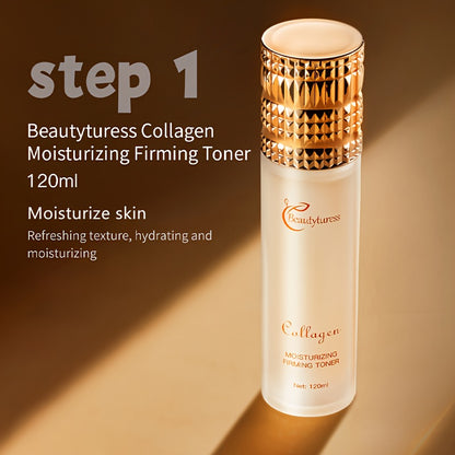 Collagen Skincare Set of 14pcs - Packed with Collagen Essence, Lightweight And Non-Greasy, Deeply Moisturizing, Refines And Smooths The Skin, Presented in a Luxurious Gift Box, Perfect for Halloween And Christmas Gifts, Suitable for All Skin Types