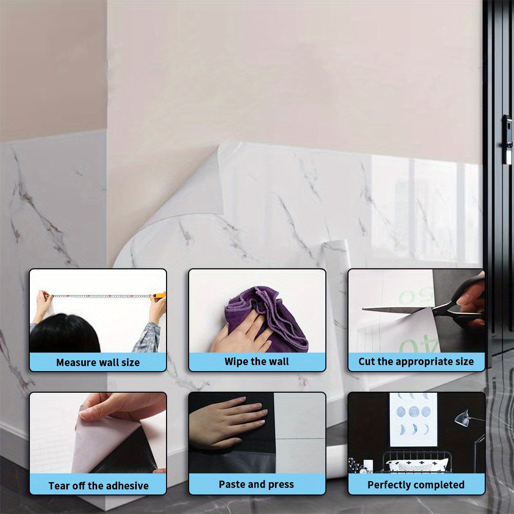 60cmX10m Self Adhesive Kitchen Worktop Covering Vinyl Wrap Cupboard Door Marble Stickers