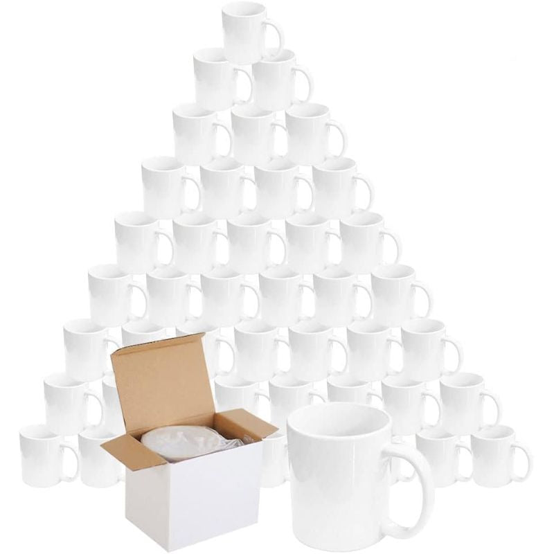 White Blank Sublimation Mugs 11oz Small Handle Heat Press AAA Grade Coffee Mug