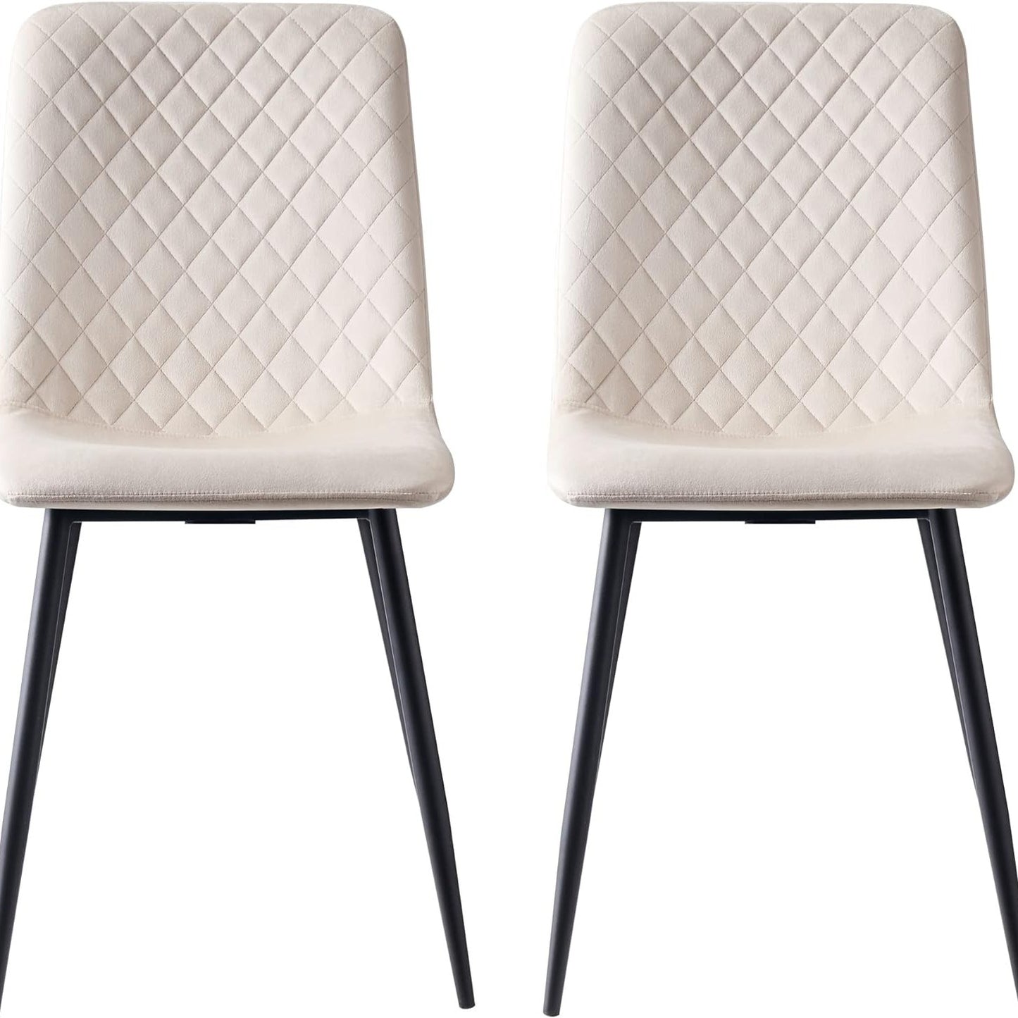 mcc direct Set of 2 Designer Velvet Chairs Fabric Dining Chairs with Metal Legs-Lexi Chairs