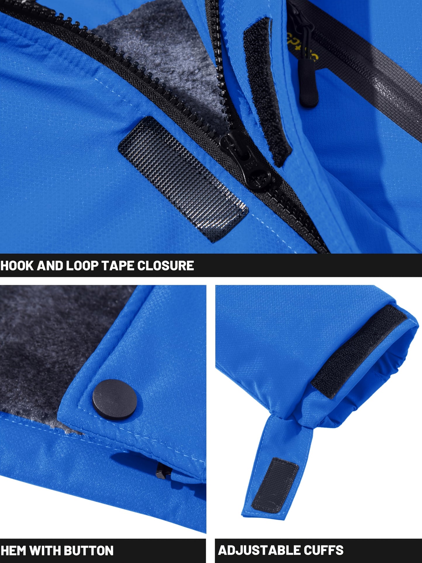 Men's Winter Warm Jackets Fleece Lined Coats Hooded Thermal Outdoor Thick Jacket Heavy Sport Hiking Jogging Camping Fishing Climbing Traveling Skiing Snowboarding Casual Parka