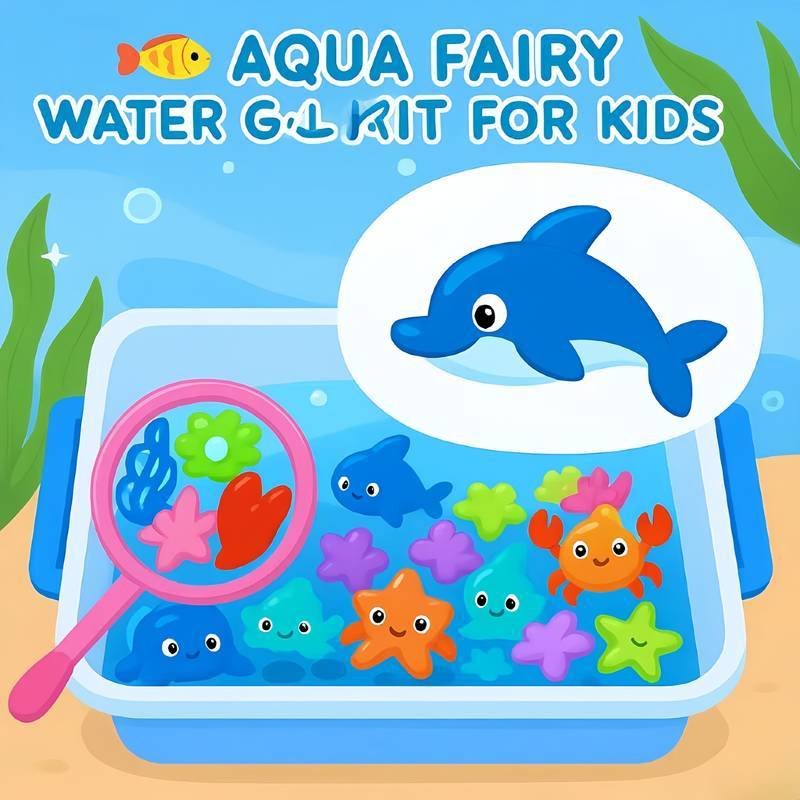 Magic Water Elf DIY Craft Kit 32 Piece - 12 Colours, 12 Moulds & Storage Box | STEM Sensory Art Toy for Boys & Girls | Creative Birthday Gift