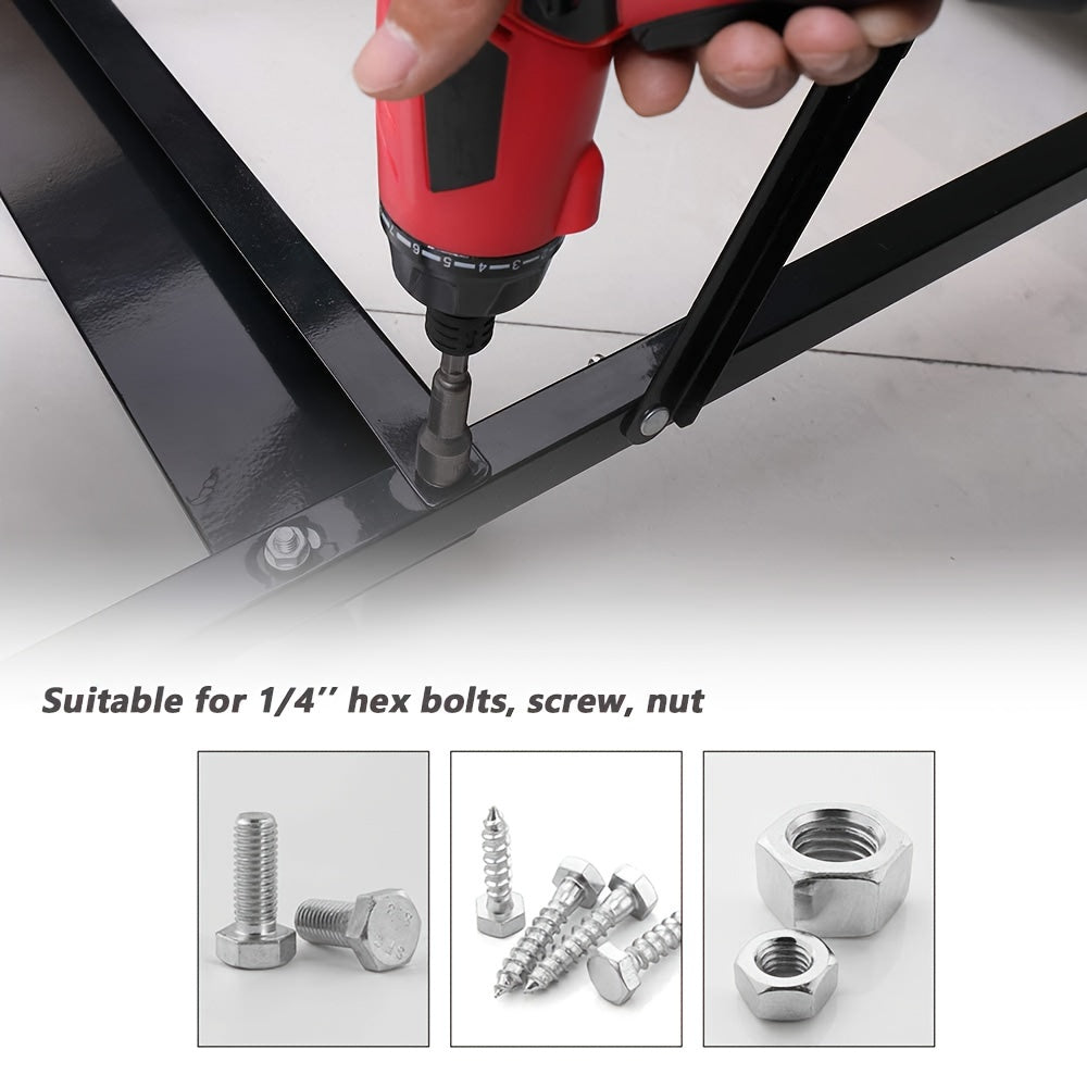 6mm to 19mm impact socket magnetic nut screwdriver 1/4 inch hex wrench set drill bit adapter, suitable for electric drills and impact wrench socket set
