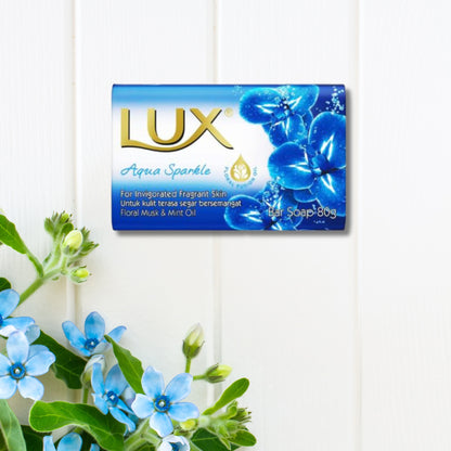 Lux Soap Bars Beauty Soap Collection - 5 Soap Bars (Soft Touch, Magical Spell, Bright Impress, Aqua Sparkle & Velvet Touch) 80g each