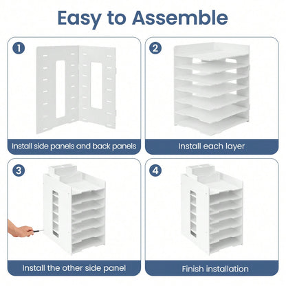 10/7/5-Tier A4 Paper Organiser for Desk Desktop File Holder | Letter Tray for Home Office School