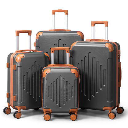 Hard Shell Luggage Set 3 4 5 Piece ABS Suitcase Set with 360° Spinner Wheels Expandable Lightweight Hardside 12 16 20 24 28 Inch 7 Colour Combinations UK