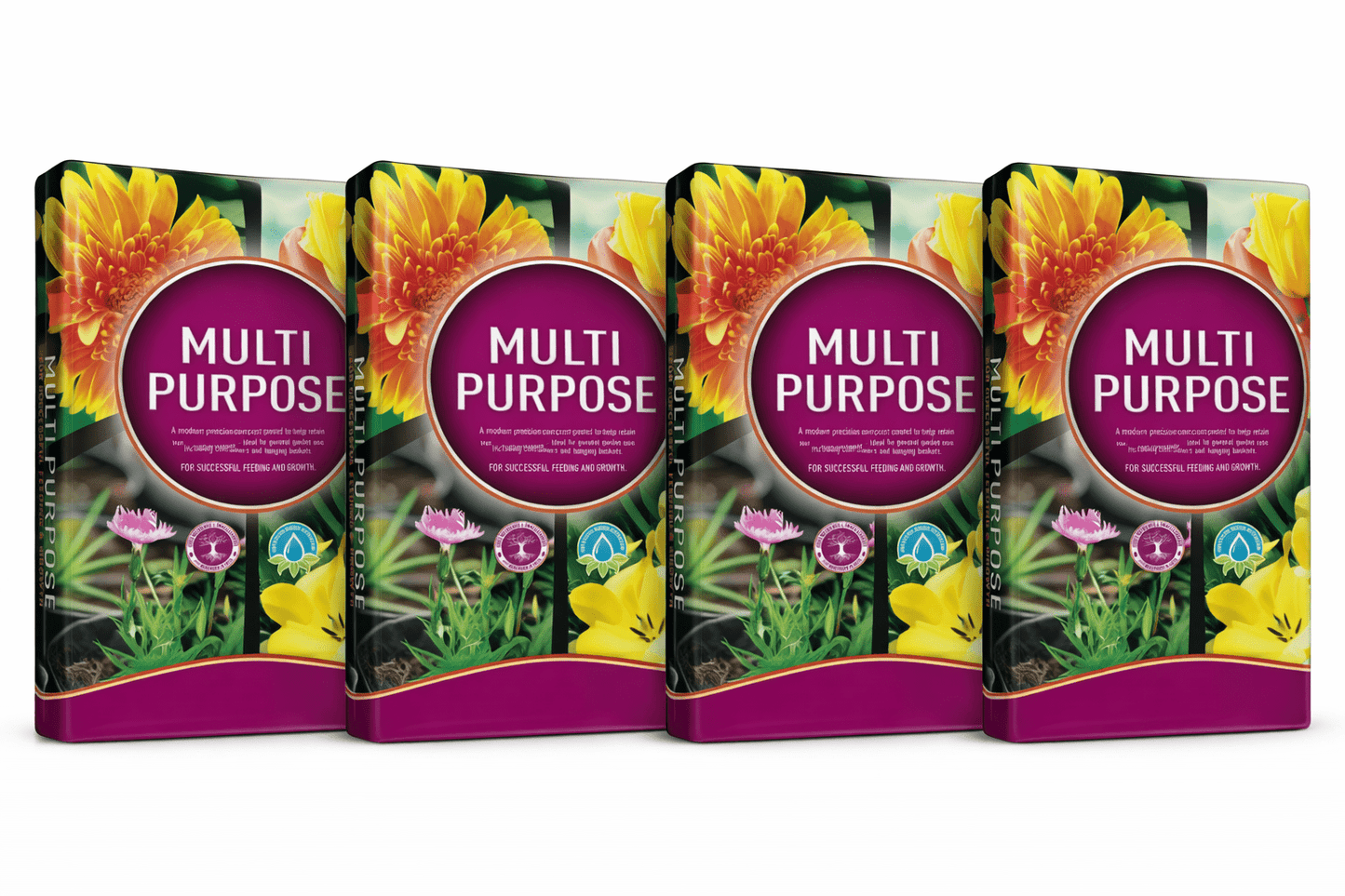 4x Growmoor Multi Purpose Compost 5L All Purpose Potting Soil for Flowers, Plants, Vegetables & Seedlings Indoor & Outdoor Gardening Soil Mix