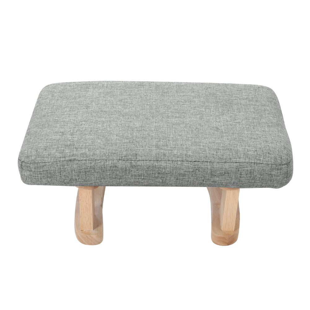 Small Linen Padded Stool Sofa Side Footstool Footrest Hallway Shoe Stool Living Room Bedroom Stool Seat