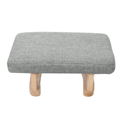 Small Linen Padded Stool Sofa Side Footstool Footrest Hallway Shoe Stool Living Room Bedroom Stool Seat