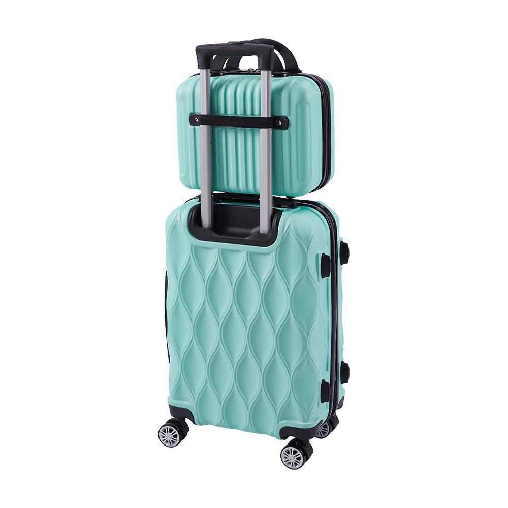 Luggage Sets of 2 Piece, Suitcase Set, Cabin Suitcase with Wheels, Hand Luggage Suitcase and Toiletry Bag with Beauty Case, 20''+14'' Inch