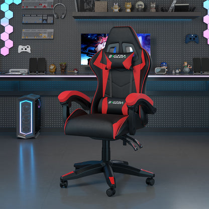 GartistGo Ergonomic Gaming Chair - Gamer Chairs with Lumbar Cushion + Headrest, Height-Adjustable Office & Computer Chair for Adults, Girls, Boys (Without footrest)