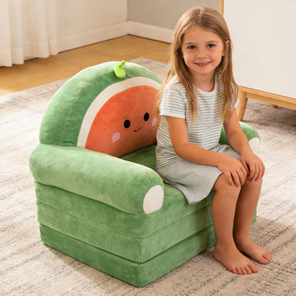 Kids Folding Sofa, Children's Stool, Kindergarten Baby Seat, Flip-Top Sofa Chair, Plush Reclining Lazy Sofa