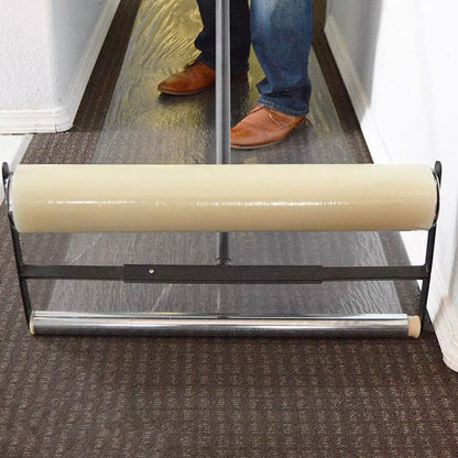 2 Roll Self Adhesive Clear Carpet Protector Film Temporary Protecting Floor Dust Sheet Cover, Stairs Home Office Hotel Floor Carpet Protector Roll, Home Renovation Furniture Covering Film, Extra Thick 90 Micron, 60cm*10m