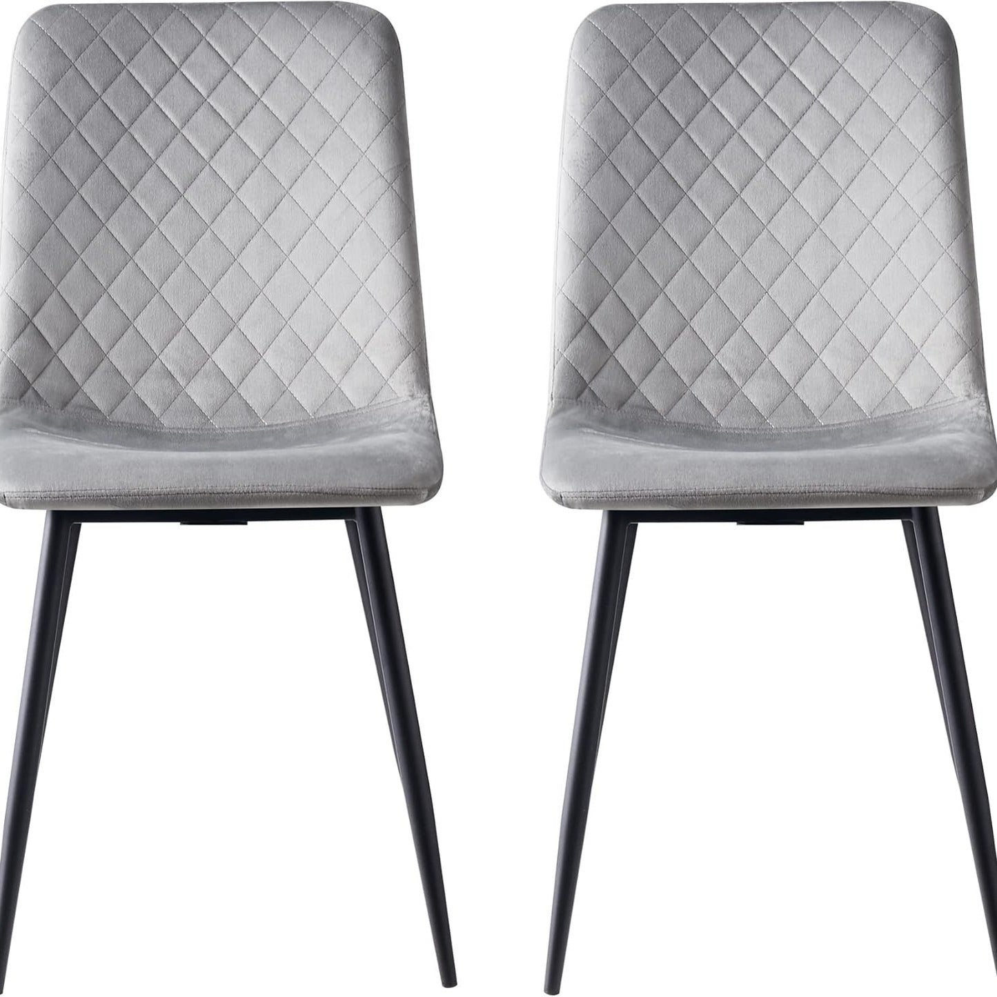 mcc direct Set of 2 Designer Velvet Chairs Fabric Dining Chairs with Metal Legs-Lexi Chairs