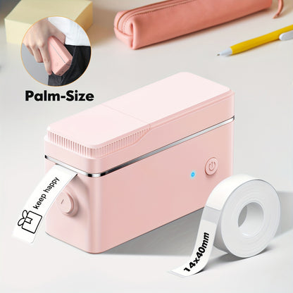 Wireless Portable Label Printer P31B - Mini Handheld Sticker Maker for IOS/Android, No Ink And Toner Required, Includes Self-Adhesive Green Label Roll for Home/Office/School Organization