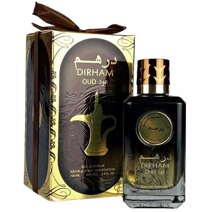 Dirham Dubai Perfume Eau De Parfum For Men Women Unisex Fragrance Spray, Arabian Oud Notes Citrus Oud Special Agarwood Oriental Sweet Gift