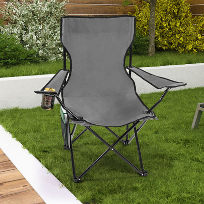 Taylor & Brown Set of 2 Lightweight Folding Camp Chair - Portable Chairs with Cup Holder, Side Pocket and Bag Perfect for Camping, Festivals, Garden, Fishing, Beach and BBQs, Camping Chair