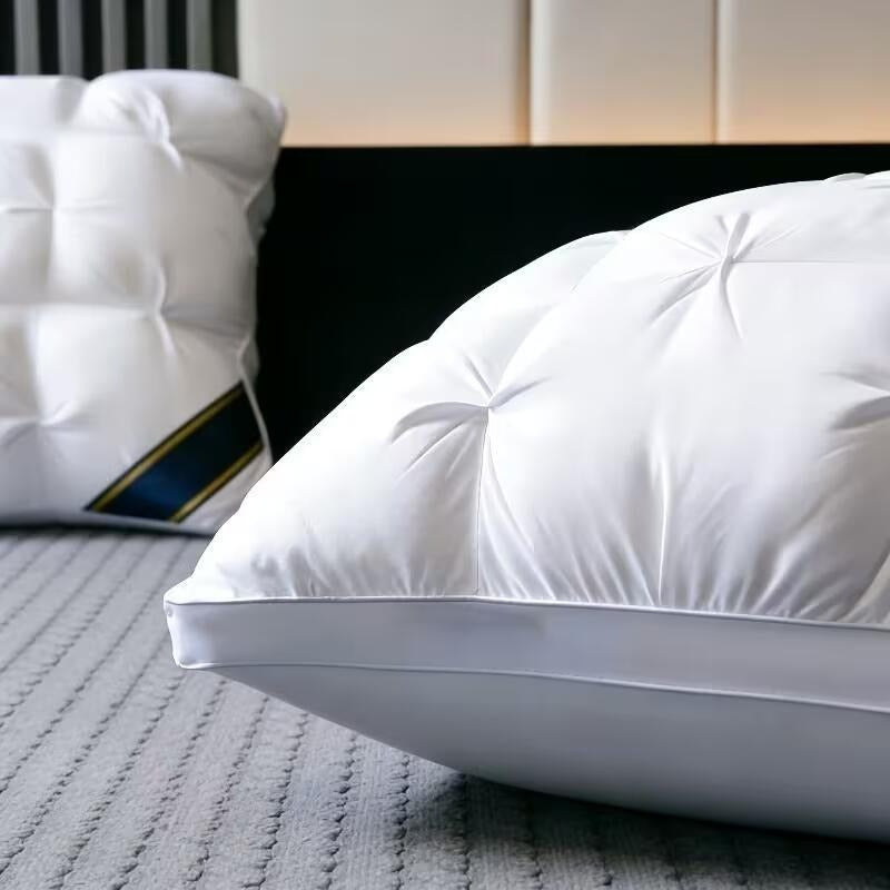 4PCS 5-Star Hotel Quality Pillows Premium Non-Collapsible Pillow Core Soft Breathable Machine Washable All-Season for Home Bedroom Daily Rest Improved Sleep Quality