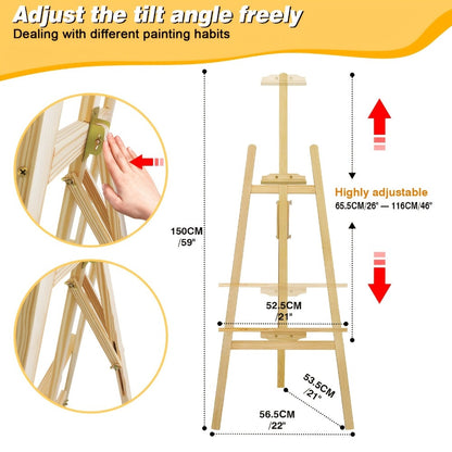 Wedding Easel Stand 150cm Adjustable A-Frame Display Easel for Wedding Signs, Posters & Welcome Boards – Foldable Lightweight Easel for Events, Exhibitions & Home Décor