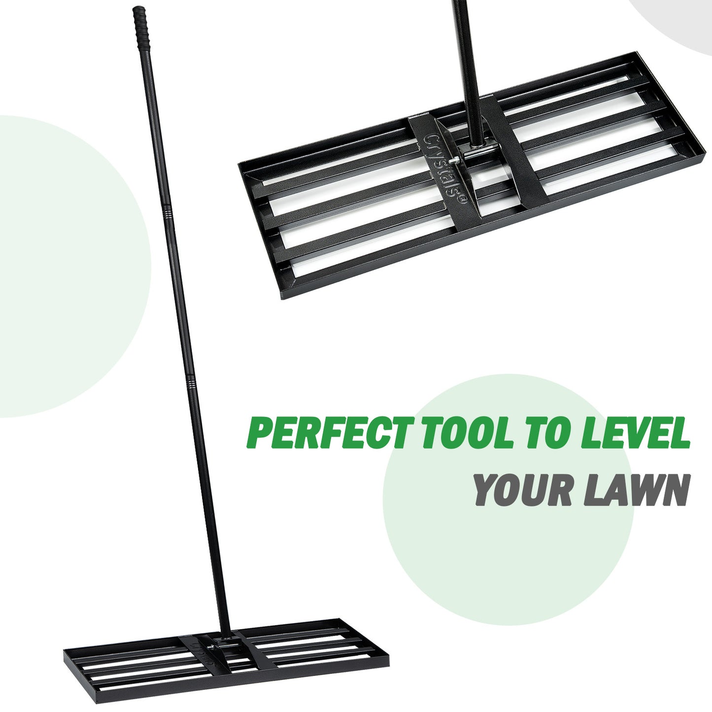 Lawn Leveling Rake, 30"x10" Level LawnTool, Heavy Duty Effort Saving Lawn Level Tool, Stainless Steel Handle Lawn Leveler for Yard Garden Golf Course, Ease Level Soil Sand Dirt Surfaces
