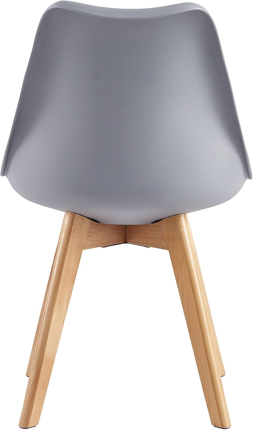 mcc direct 1Pcs Dining Chair Wooden Legs Soft Cushion Pad Stylish DELUXE Retro Lounge Dining Office EVA