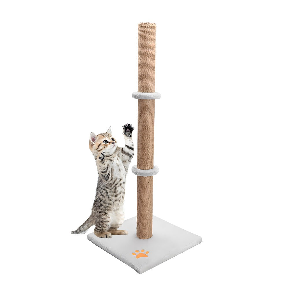 Cat Scratching Post 89 Cm Vertical Cat Tree For Pet Cats Climbing Frame With Soft Plush Carpet-Covered Base And Sisal Pole For Pet Cats