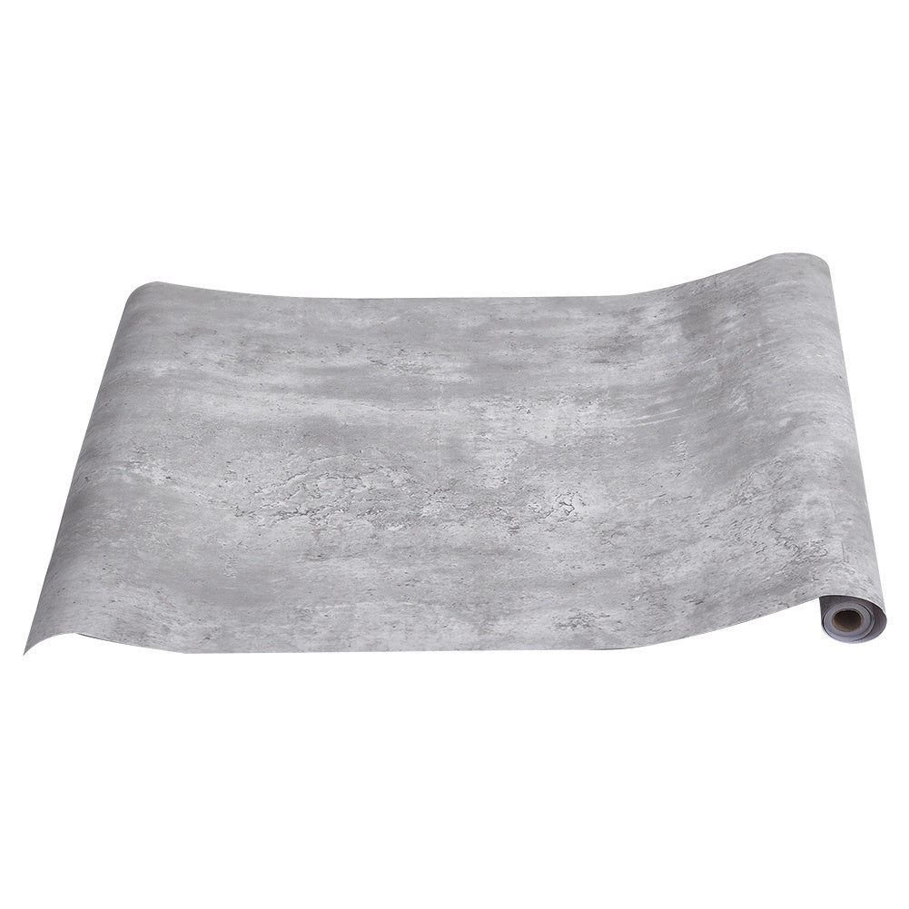 5mx60cm Grey Self Adhesive Wallpaper 60x500cm Concrete Effect Sticky Back Plastic Industrial Cement Vinyl Wrap Peel and Stick Kitchen Worktop Covering Sticky Back Plastic Furniture Sticker