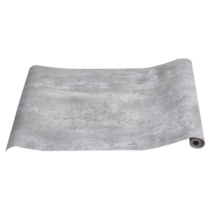 5mx60cm Grey Self Adhesive Wallpaper 60x500cm Concrete Effect Sticky Back Plastic Industrial Cement Vinyl Wrap Peel and Stick Kitchen Worktop Covering Sticky Back Plastic Furniture Sticker