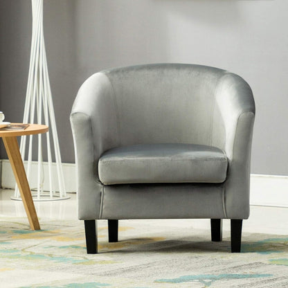 Velvet Chair Fabric Tub Chair Armchair club Chair for Dining Living Room & Cafe