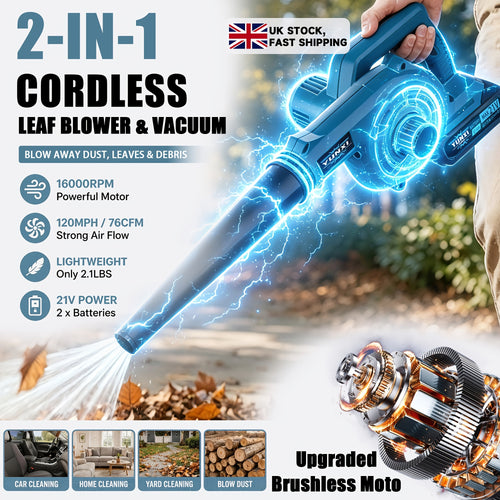 2026 Portable Wireless Leaf Hair Dryer, Equipped with Battery and Charger, Battery Powered, Compact Handheld Blower, Efficient and Simple, Is a Powerful Assistant for Maintaining Lawns and Clearing Yard Leaves