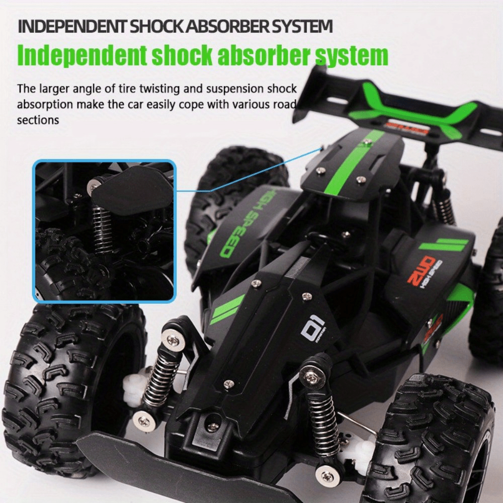 All-Terrain RC SUV Toy Car|Remote Control Racing Car - 2.4GHz Wireless Remote, 2-Wheel Drive, Anti-Shock System, Durable PVC Body & Anti-Skid Tires - Perfect for Off-Road, Sand, Grass & Indoor Play（Battery not Included）