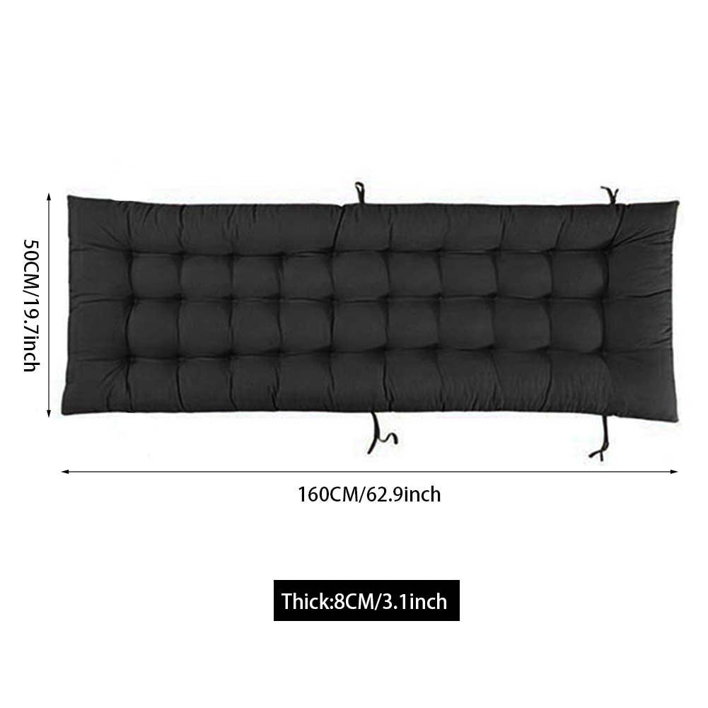 1 PC Long and Thick Cushion Seat in Black, suitable for garden, courtyard, lounge chairs, 160*50*8cm