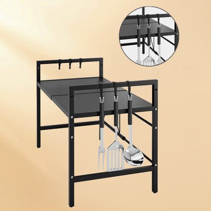 2 Tier Expandable Microwave Oven Rack Stand Storage Holder Kitchen Corner Microwave Shelf