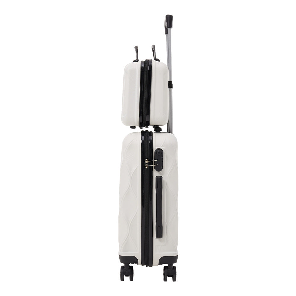 2-Piece Rolling Luggage Set, Travel Suitcase Set with Small Carry-On Case, Versatile Luggage for Daily Travel & Vacation, Sturdy Lightweight Luggage Set with 360° Wheels, Spinner Luggage Set, 20inch+14inch